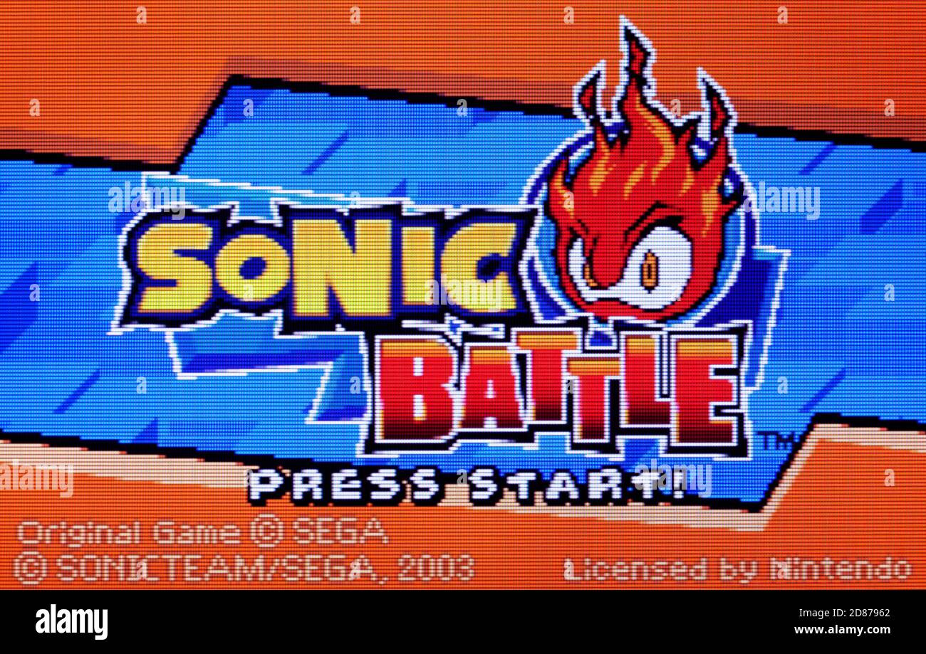 Sonic Battle - Nintendo Game Boy Advance Videogame - Editorial use only  Stock Photo - Alamy