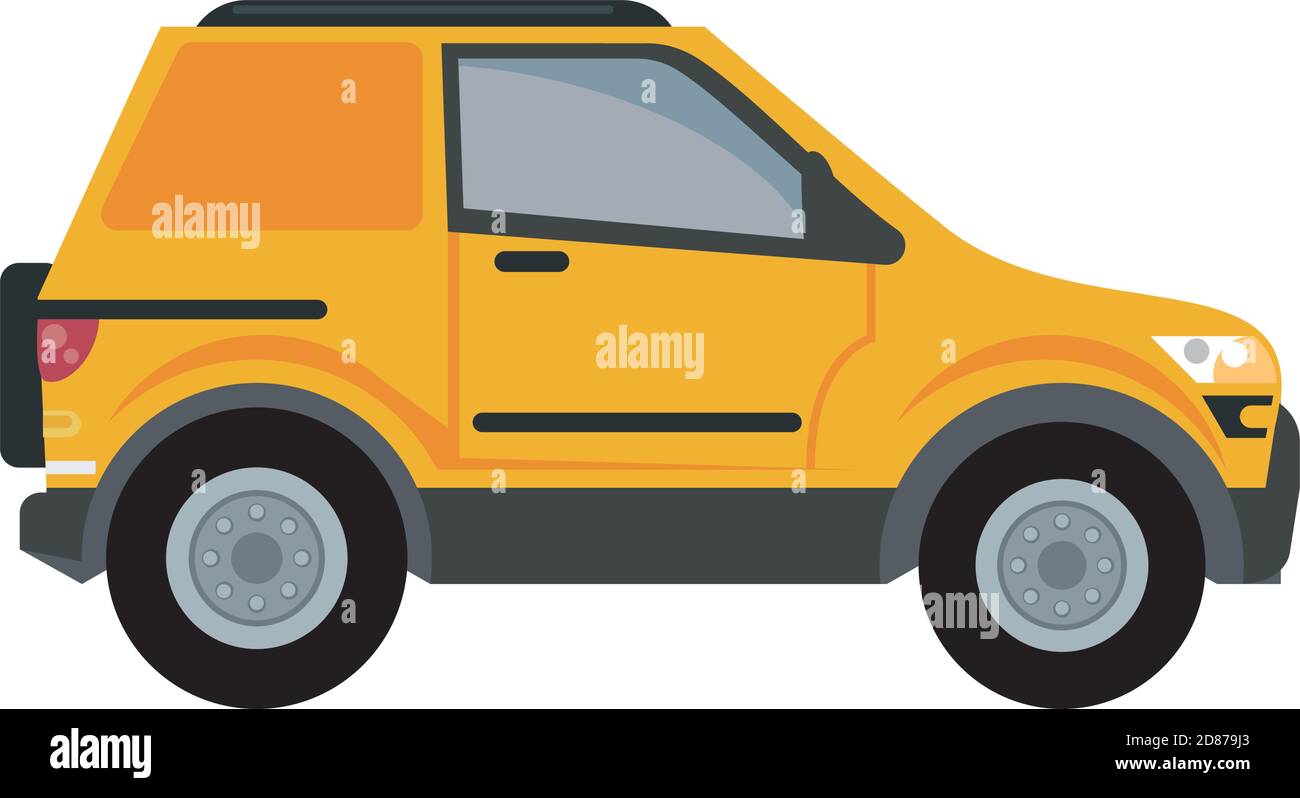 yellow camper car vehicle mockup icon vector illustration design Stock ...