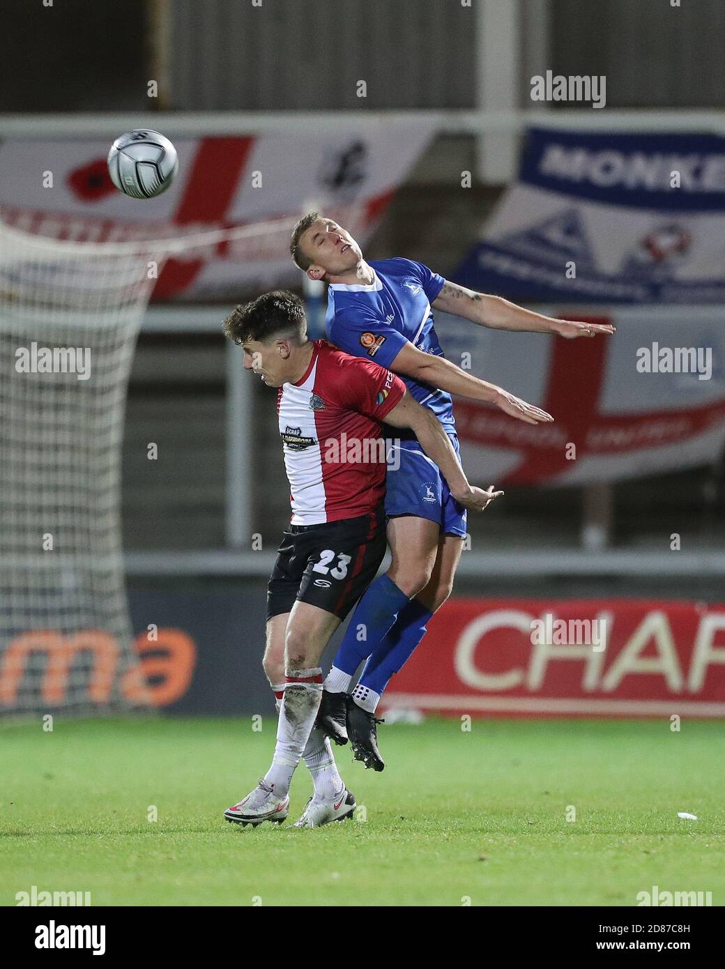 Hartlepool United's David Ferguson during the Vanarama National League  match between Altrincham and Hartlepool United at Moss Lane, Altrincham on  Tuesday 19th September 2023. (Photo: Scott Llewellyn