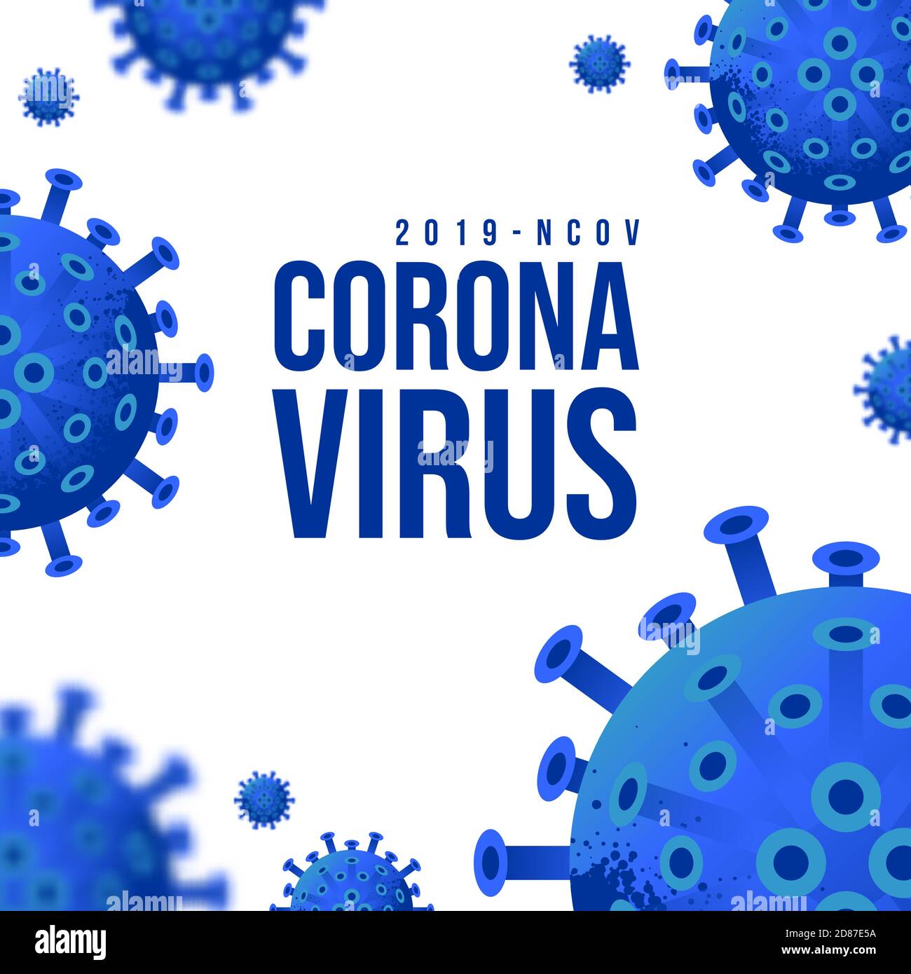 Novel Coronavirus 2019-nCoV . Virus Covid 19-NCP. Coronavirus nCoV denoted is single-stranded RNA virus. Background with realistic 3d yellow virus cel Stock Vector