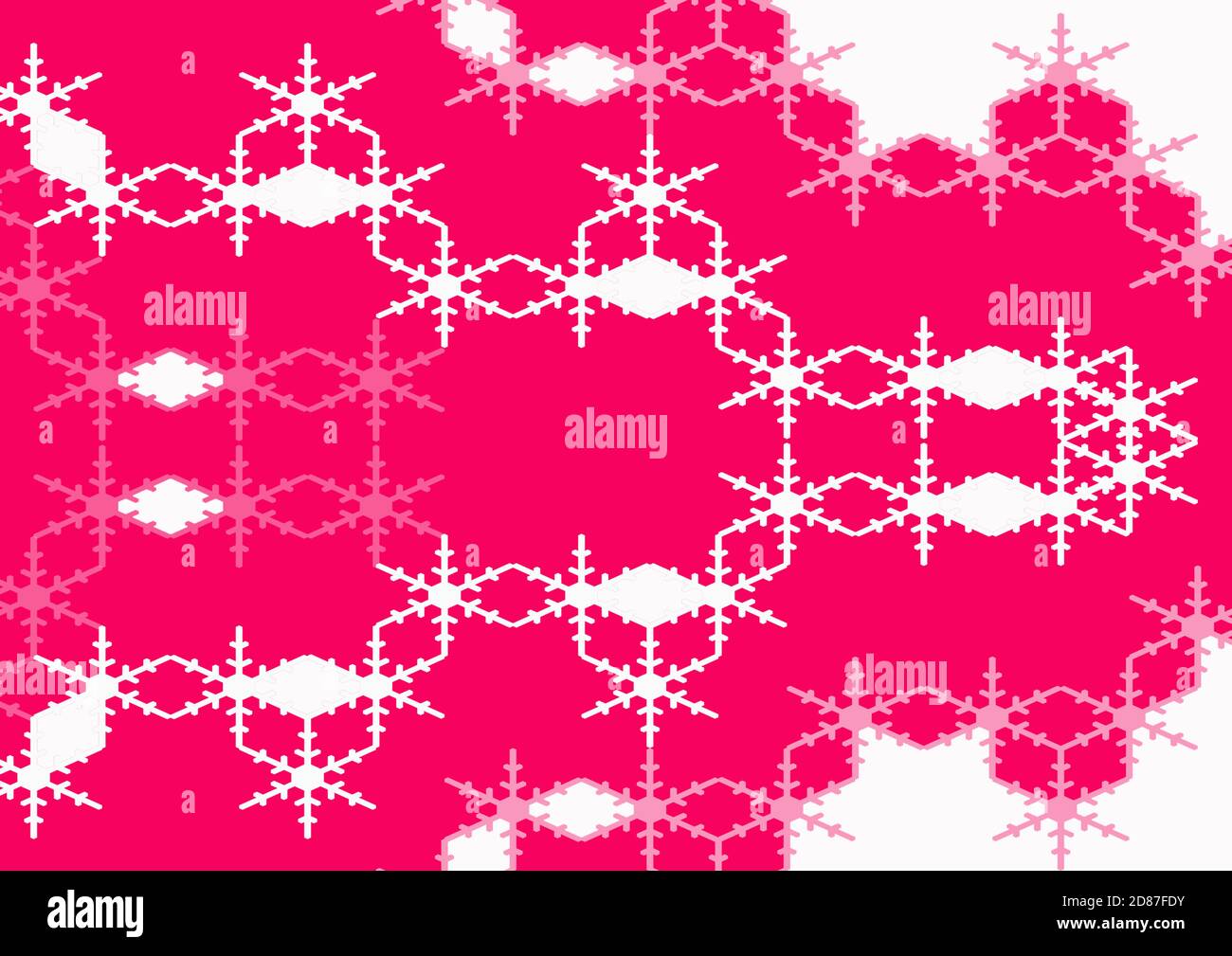 Abstract background pink color snowflakes Stock Photo - Alamy