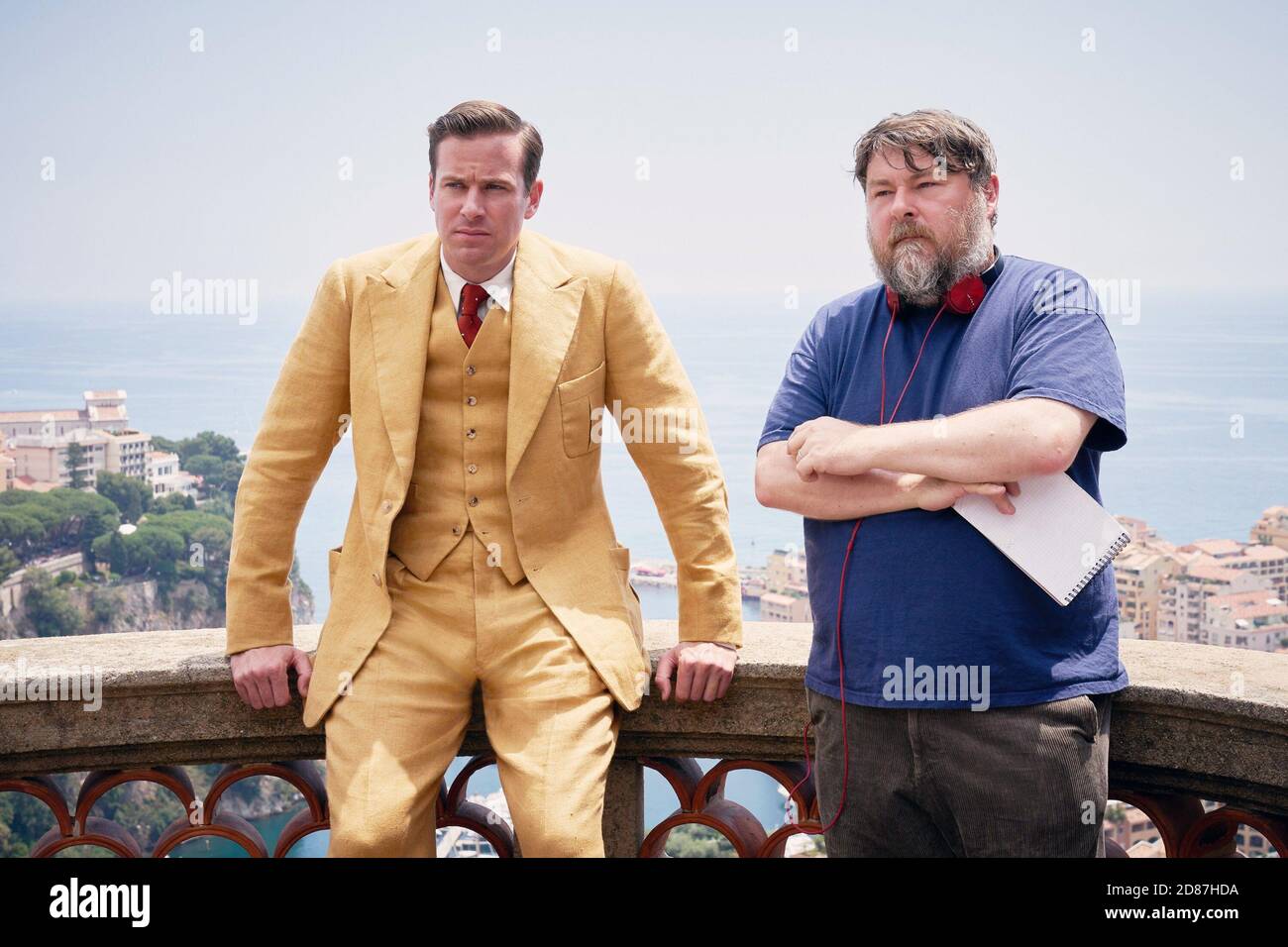 REBECCA, from left Armie Hammer, director Ben Wheatley, on set, 2020
