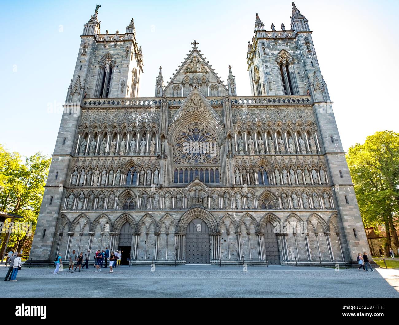 Nidaros Cathedral, Cathedral, west façade, Trondheim, Trøndelag, Norway, Scandinavia, Europe, adventure trip, office of the presidents of the Norwegia Stock Photo