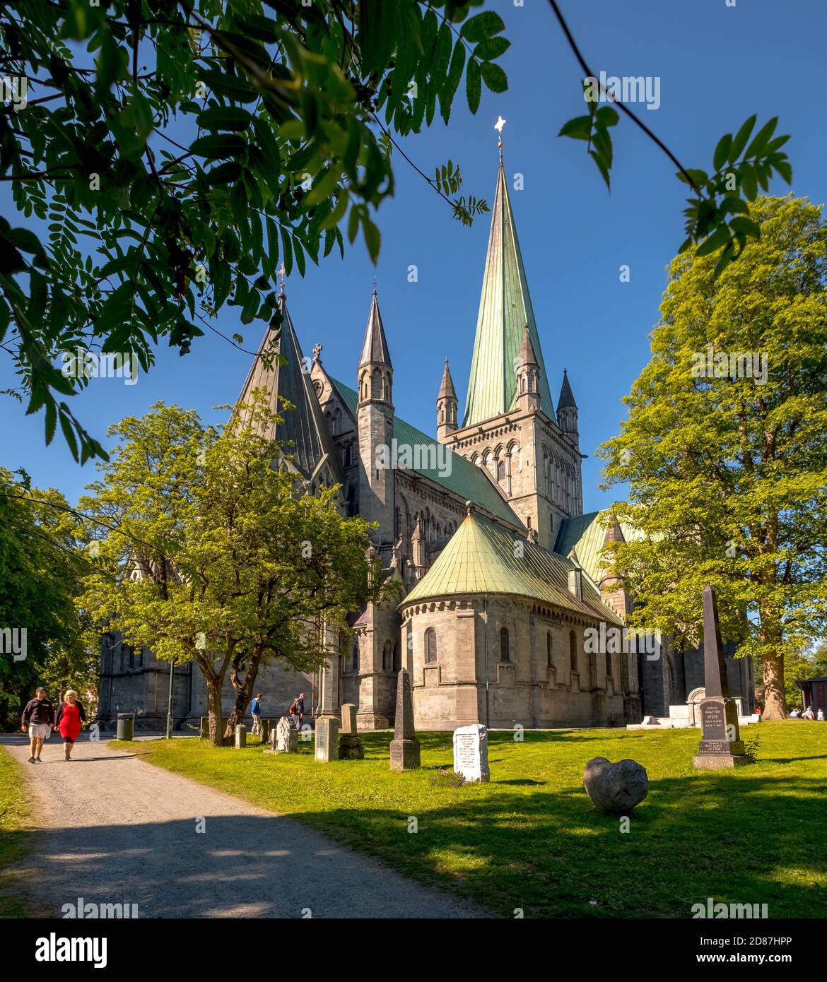 Nidaros Cathedral, Cathedral, Trondheim, Trøndelag, Norway, Scandinavia, Europe, adventure trip, Office of the Presidents of the Norwegian Bishops' Co Stock Photo