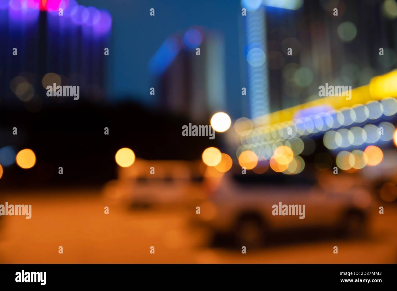 Abstract yellow city blurs for background image Stock Photo