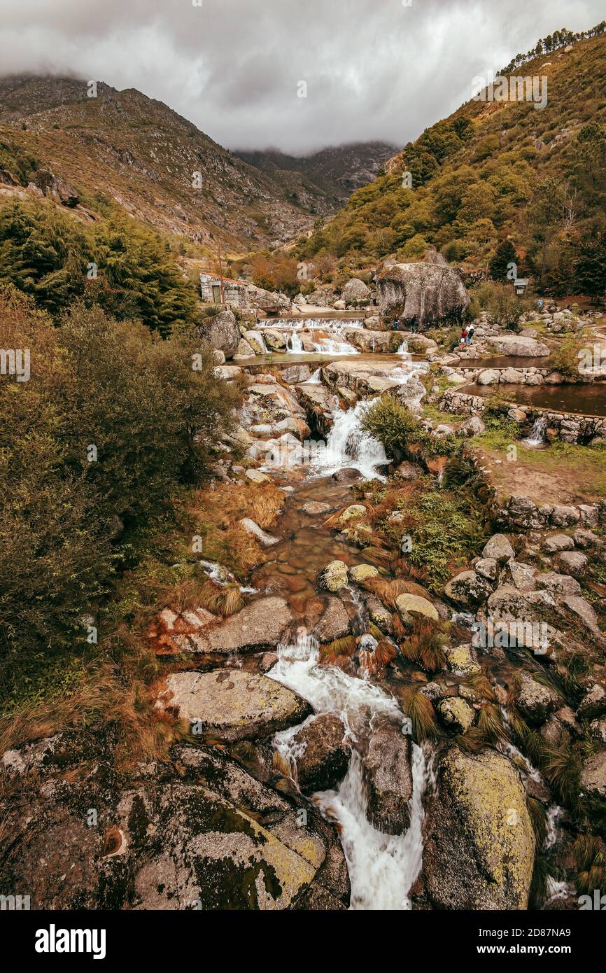 Stream Between Two Rocks Waterfall rocks landforms hi-res stock photography and images - Alamy