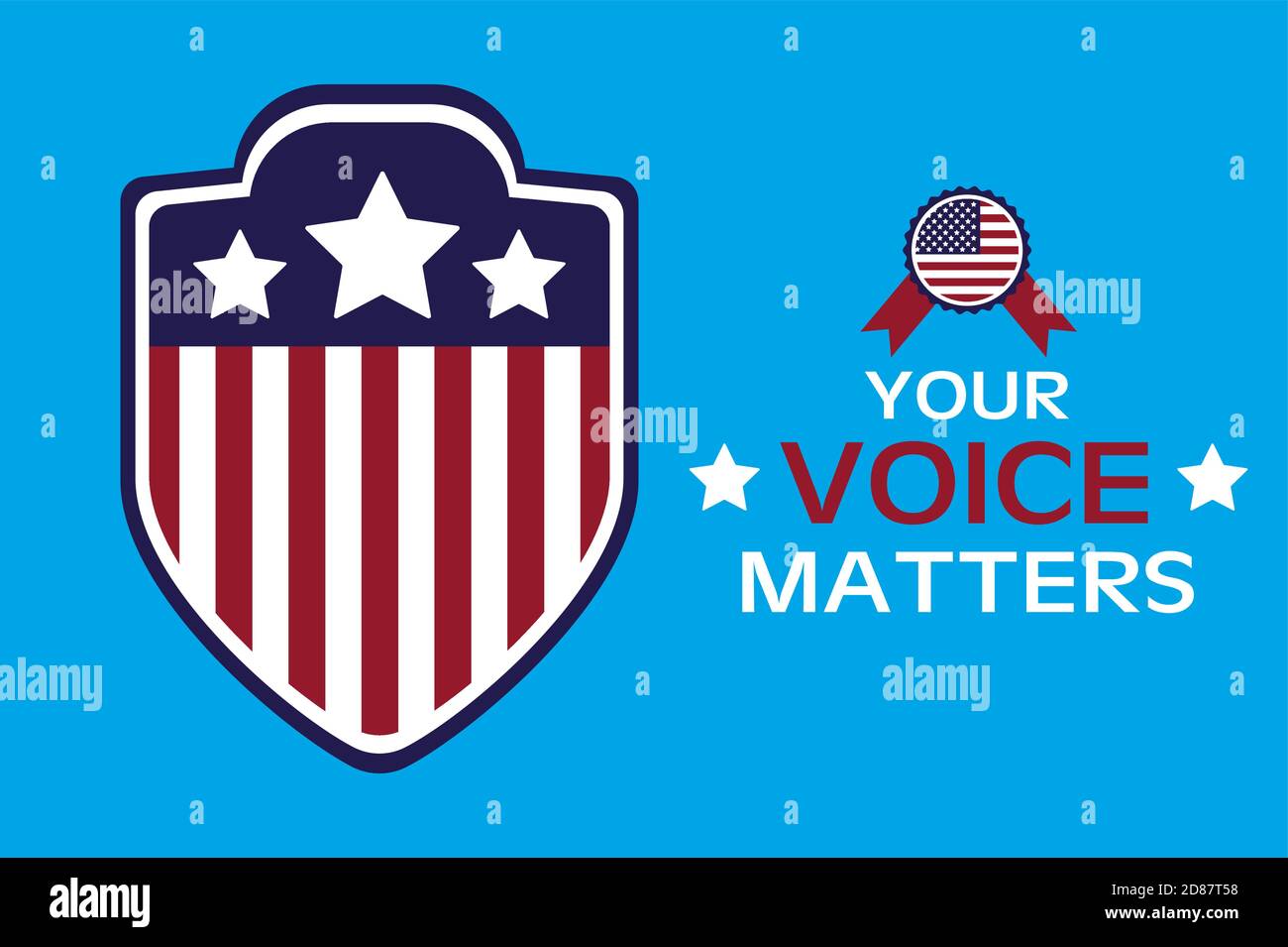 usa elections day poster with flag in shield vector illustration design ...