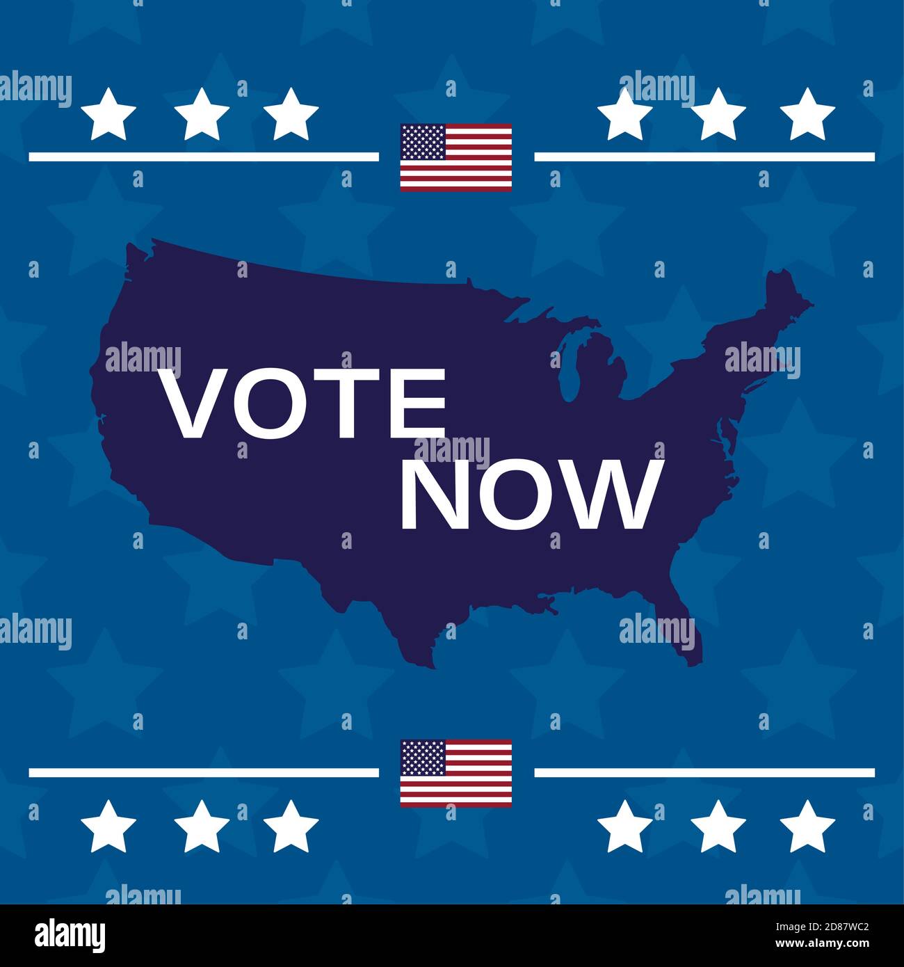 usa elections day poster with map country vector illustration design