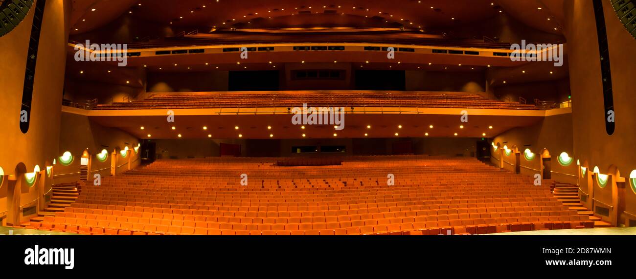 Arizona State University, Gammage Auditorium, Audience Seating Panorama Stock Photo