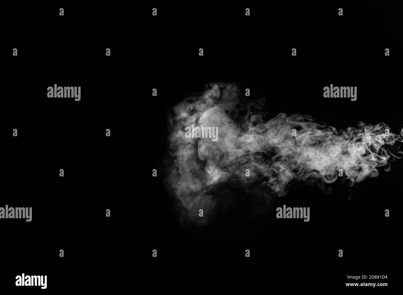 White smoke isolated on black background Stock Photo - Alamy