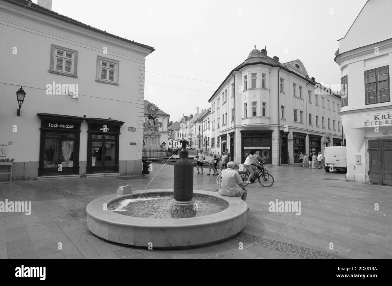 Soda fountain in Győr Stock Photo