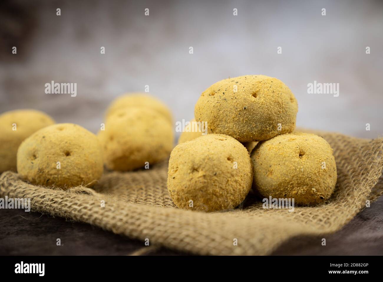 Japanese potato shaped dango Stock Photo