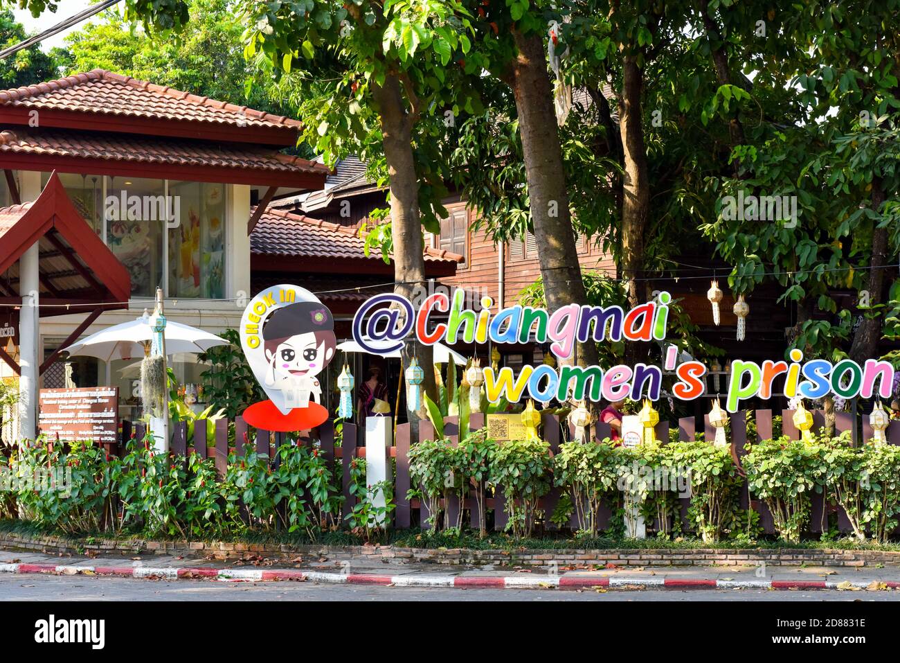 Chiang Mai Women's Prison: is a restaurant run by ex inmates , Chiang Mai, Thailand Stock Photo