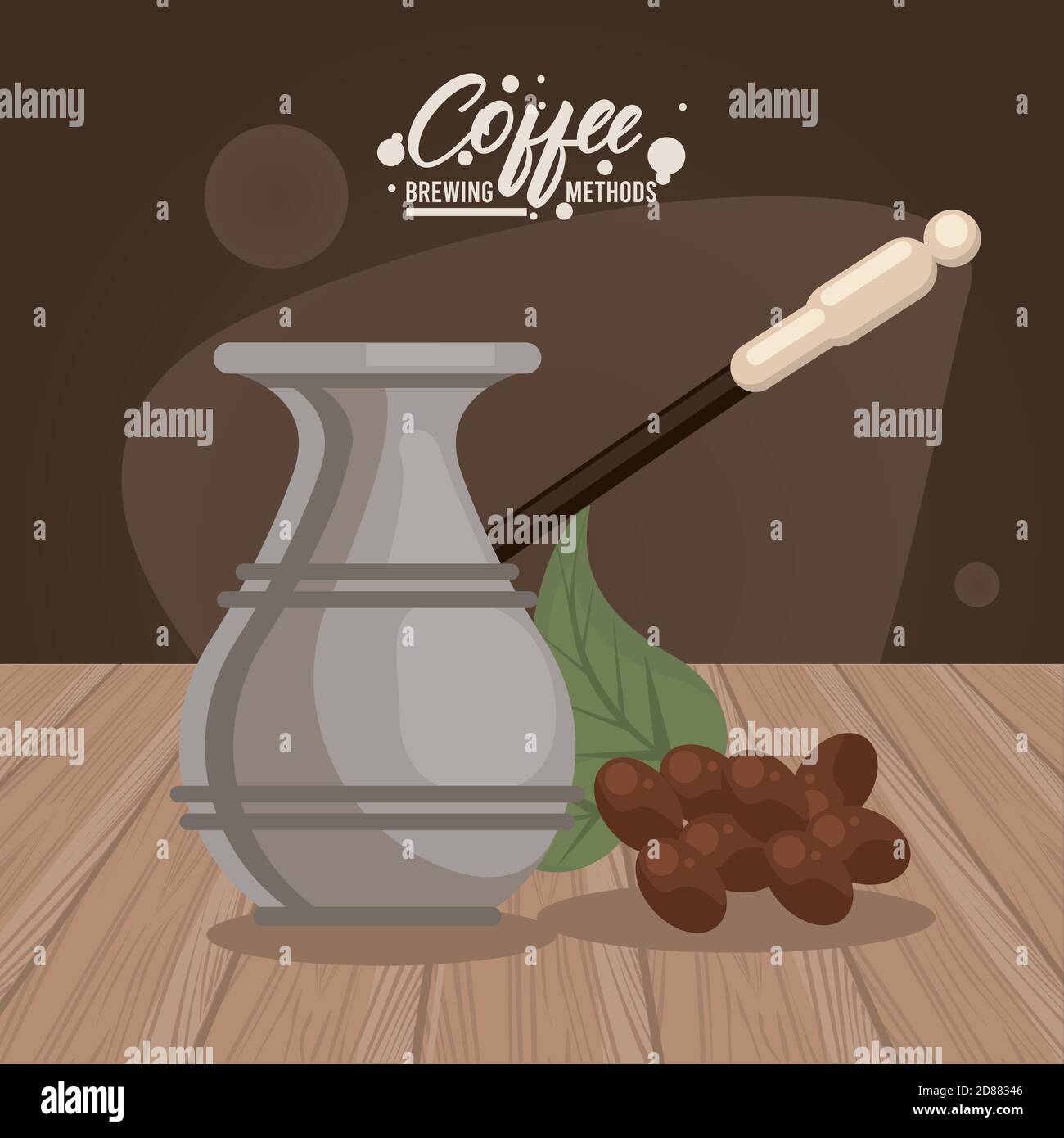 turkish coffee brewing method icon vector illustration design Stock ...