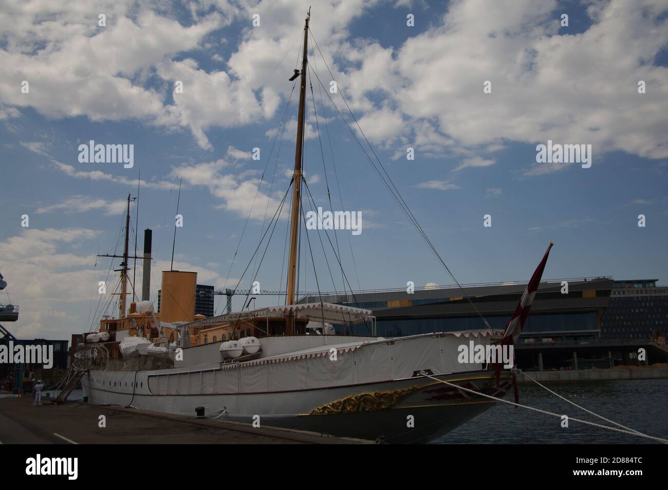 Danish Royal Yacht, HDMY IMO 4537661, Arhus, Aarhus, Stock Alamy