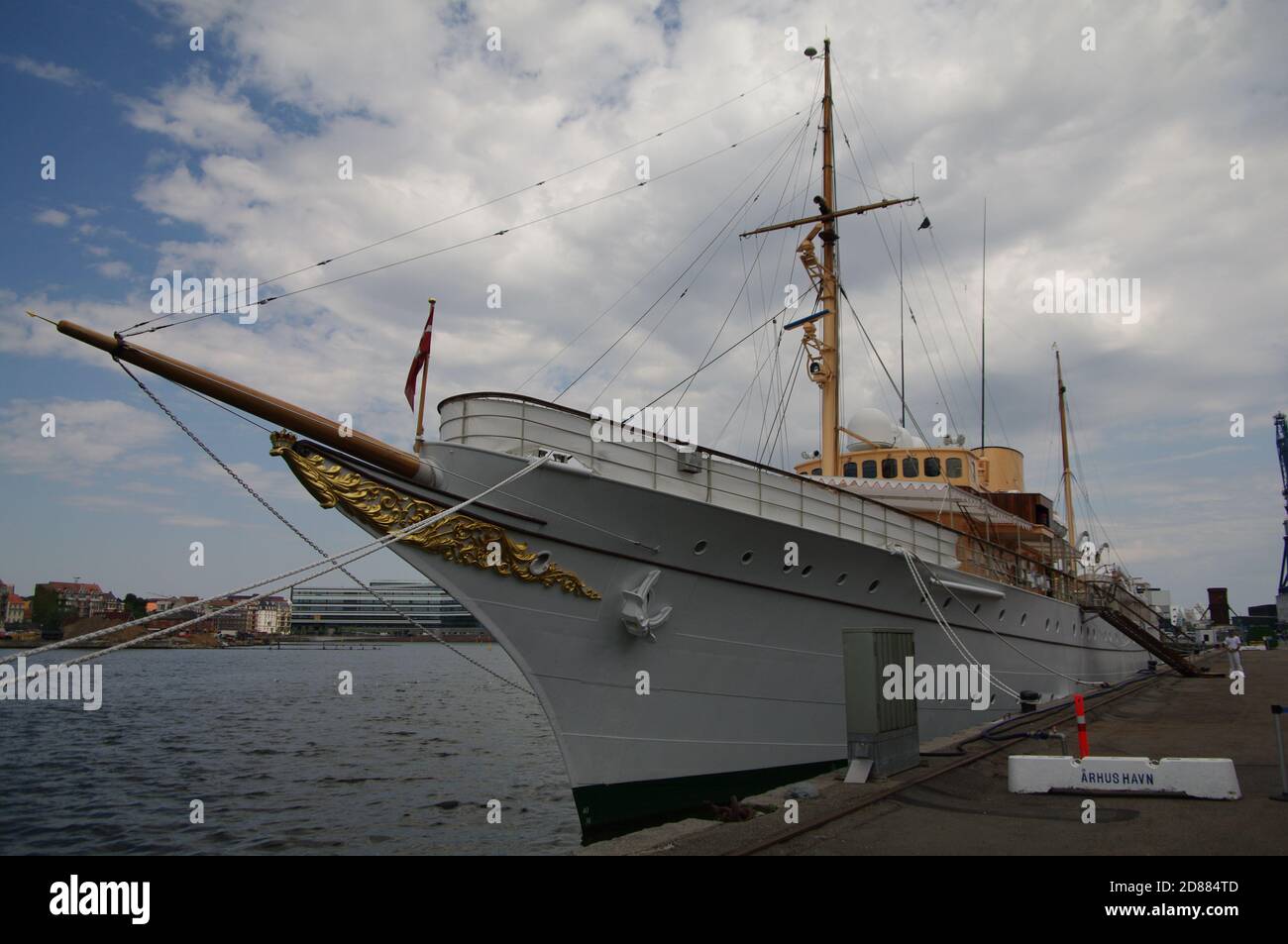 Danish Royal Yacht, HDMY Dannebrog, IMO 4537661, Arhus, Aarhus, Denmark ...