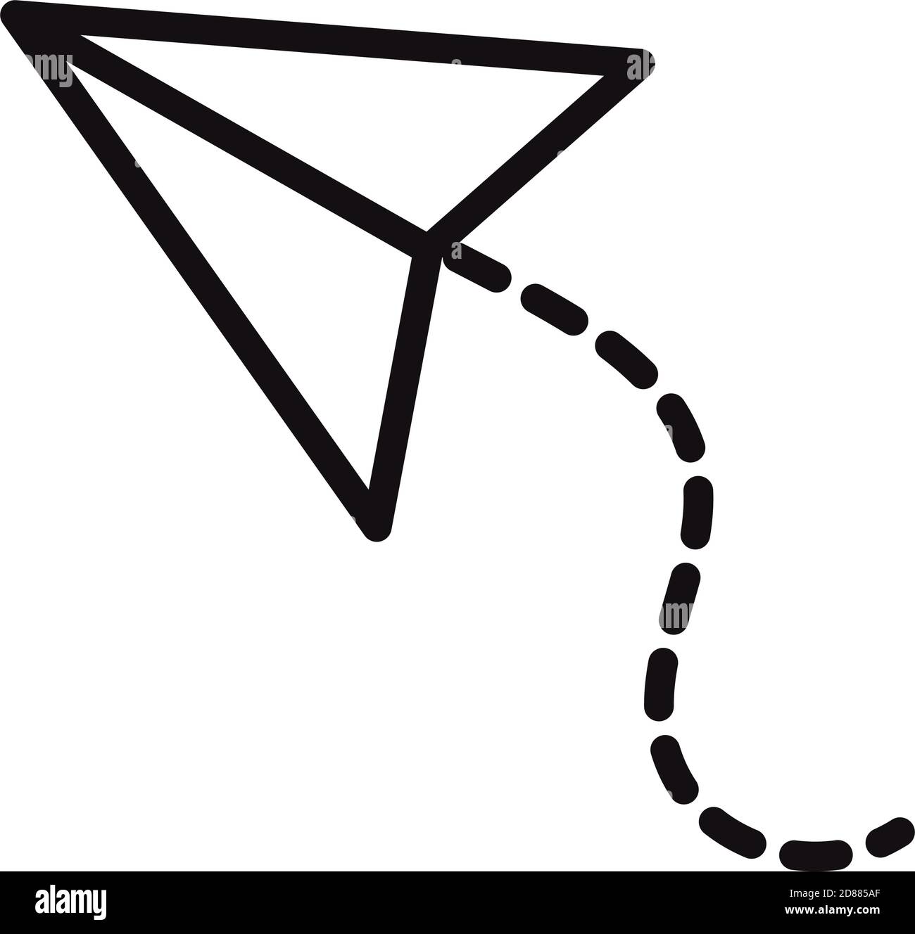 paper plane creativity concept linear style vector illustration Stock ...