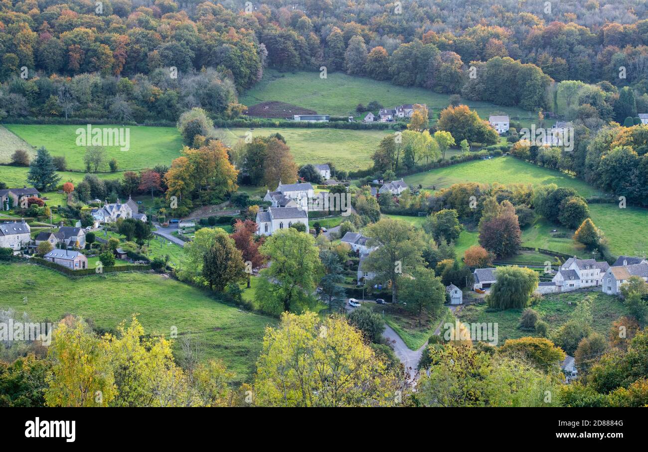 Sheepscombe Village In The Late Afternoon Autumn Light Sheepscombe 