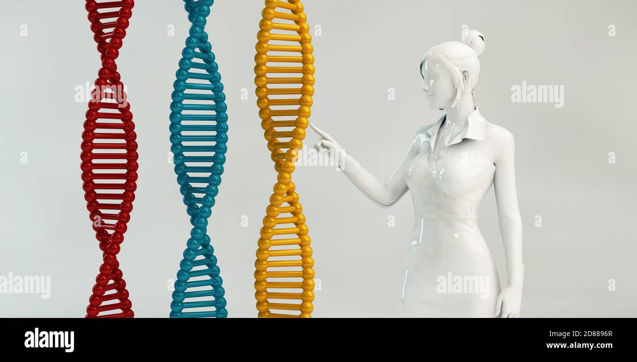 DNA Medical Science and Biotech Chemistry Genes Stock Photo