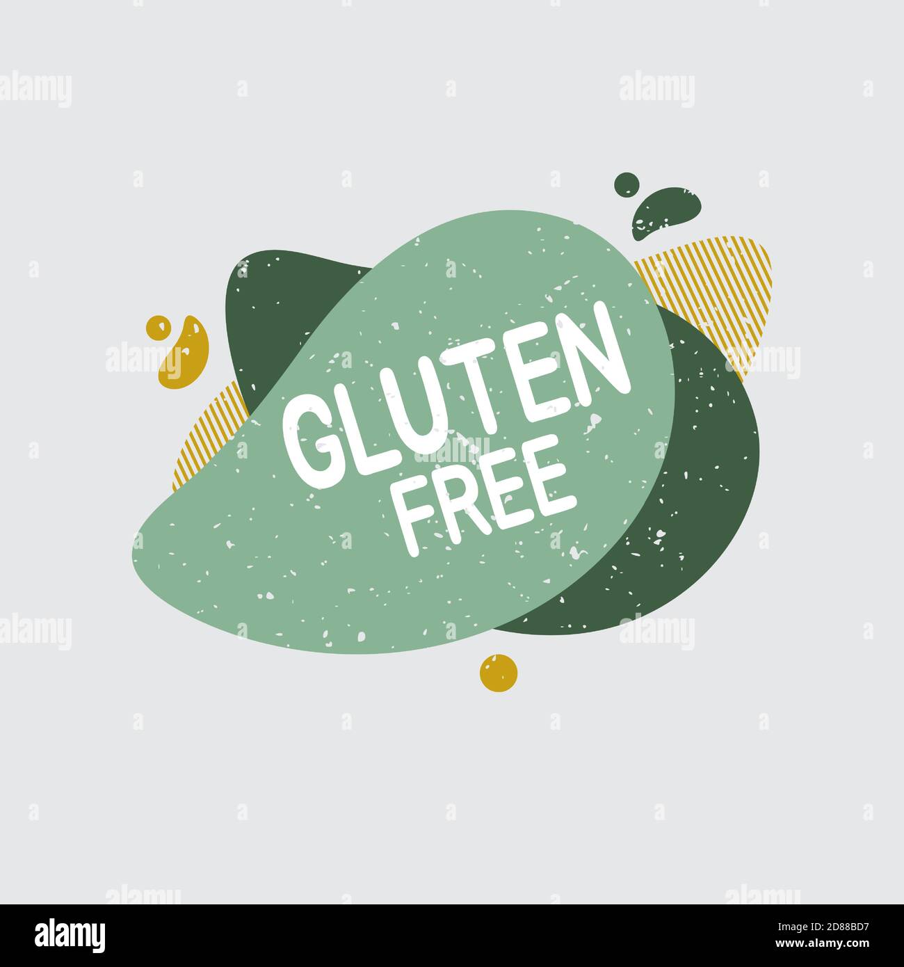 Gluten free icon. Food badge contains no gluten label for healthy food product package. Vector signs for packaging design, cafe, restaurant badges, tags Stock Vector
