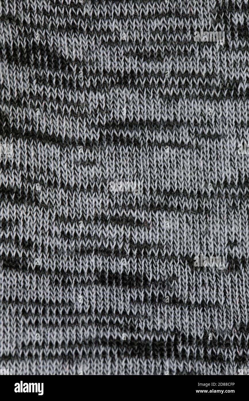 dark gray heather or melange fabric texture background Stock Photo