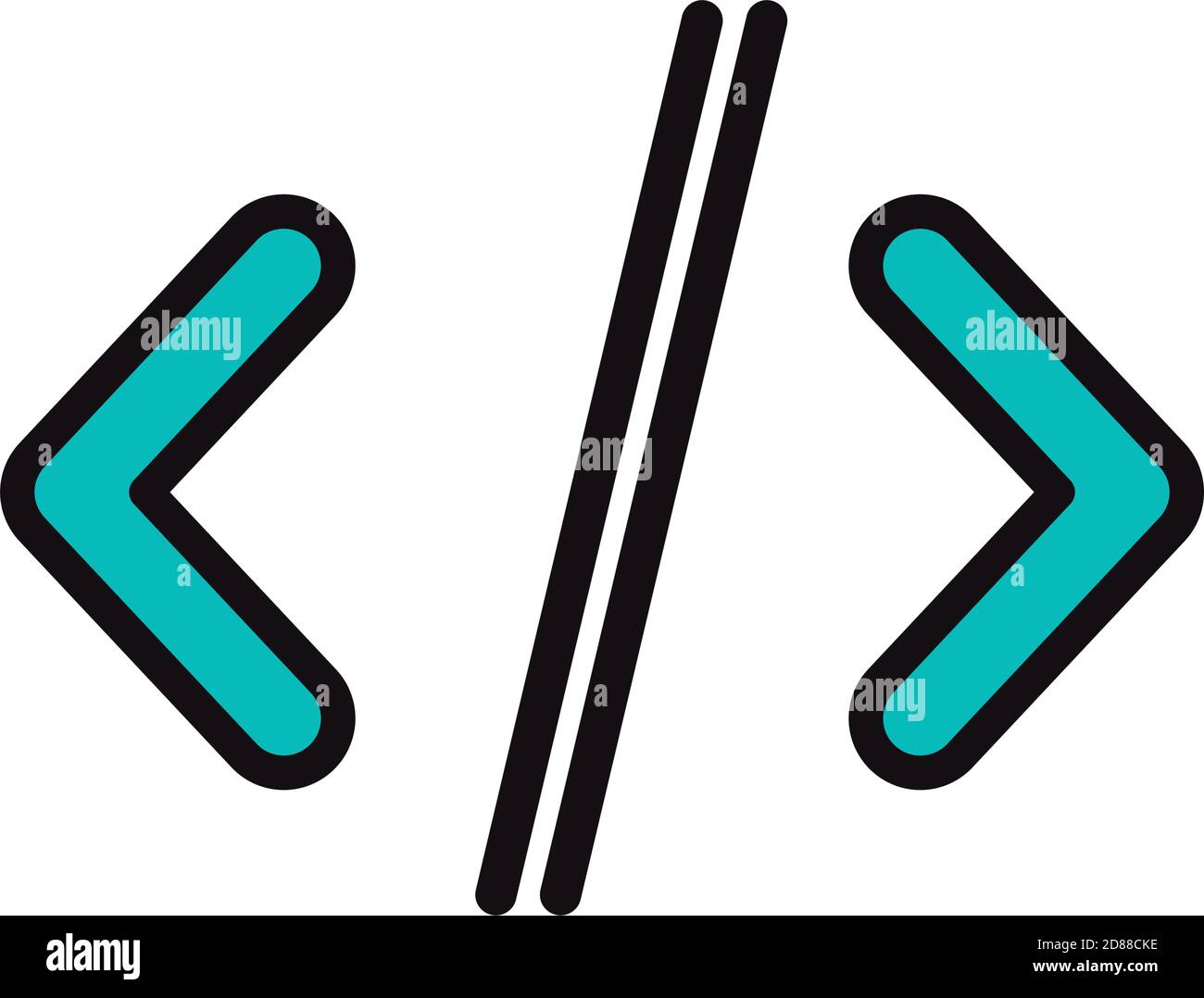 user interface coding mobile development linear and fill style vector