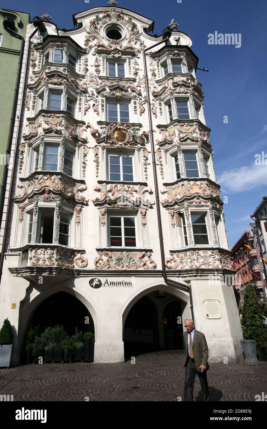 Helbling House (Helblinghaus), Innsbruck, Austria Stock Photo