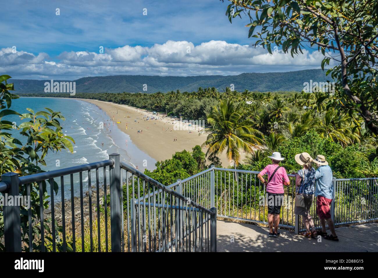 Four Mile Beach Lookout at Flagstaff Hill, Port Douglas, North Queensland, Australia Stock Photo
