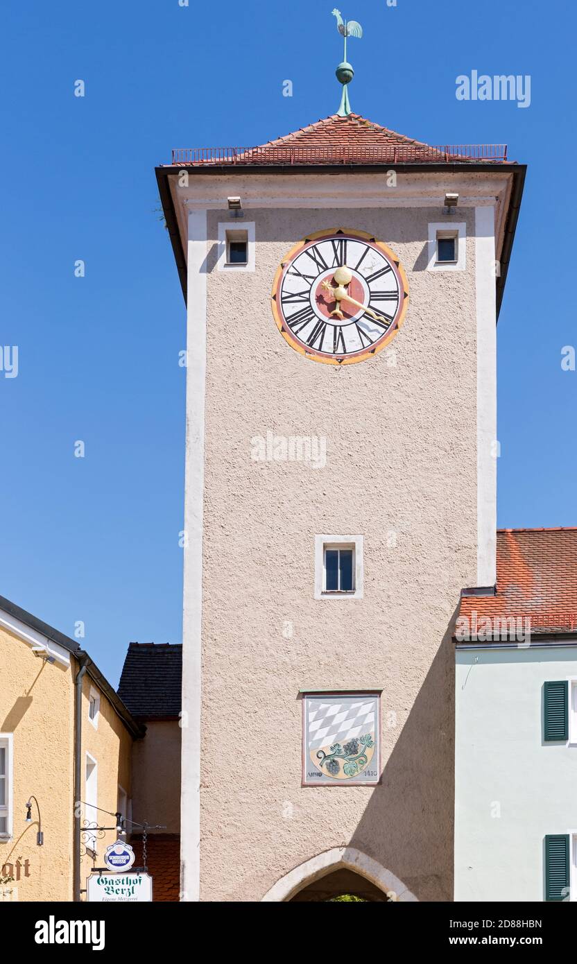 Kelheim, Altmühltor, Stadttor Stock Photo