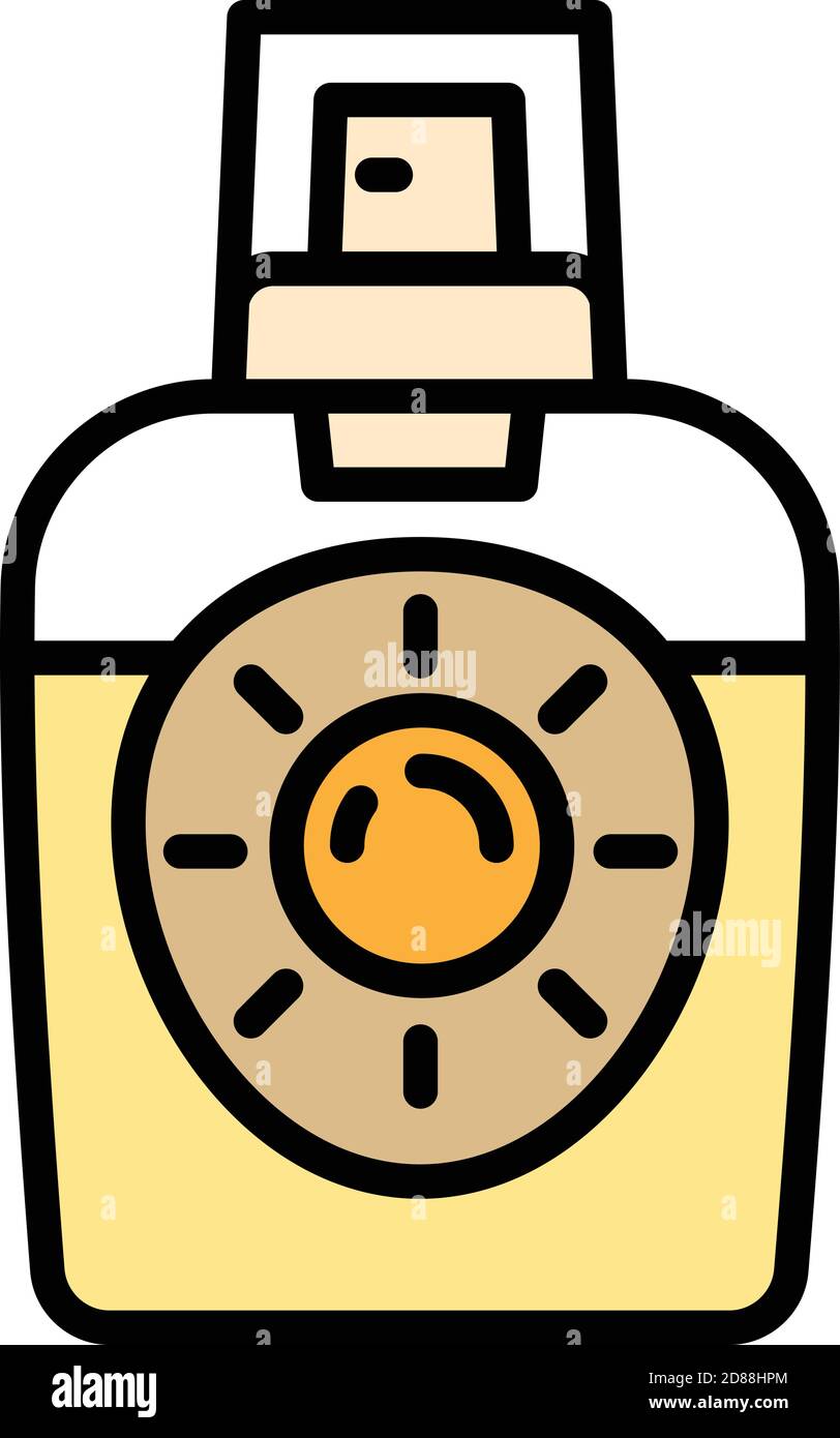 New sunscreen spray icon. Outline new sunscreen spray vector icon for ...