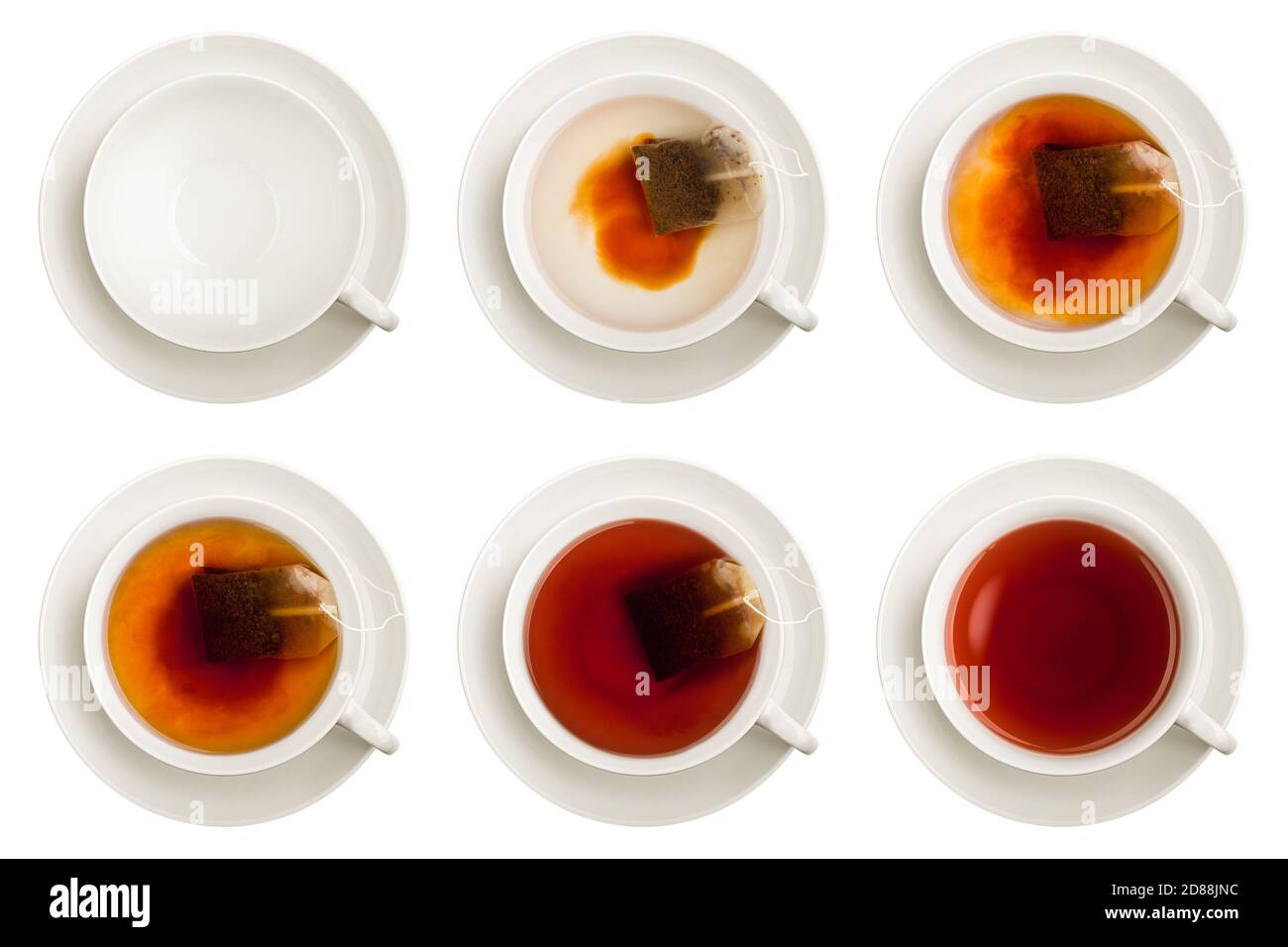 Cup of tea, isolated on white background, clipping path, full depth of ...