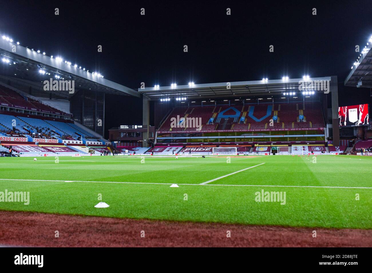 A general view of Villa Park during the English championship Premier League football match between Aston Villa and Leeds United on October 23, 2020  C Stock Photo