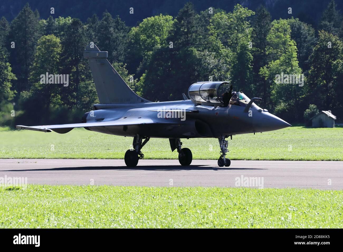 Mollis, Kanton Glarus (GL)/ Switzerland - August 16 2019: Dassault Rafale C, French Air Force fighter aircraft Stock Photo
