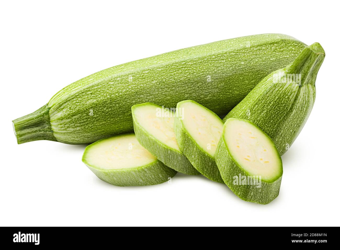 zucchini isolated on white background, clipping path, full depth of field Stock Photo