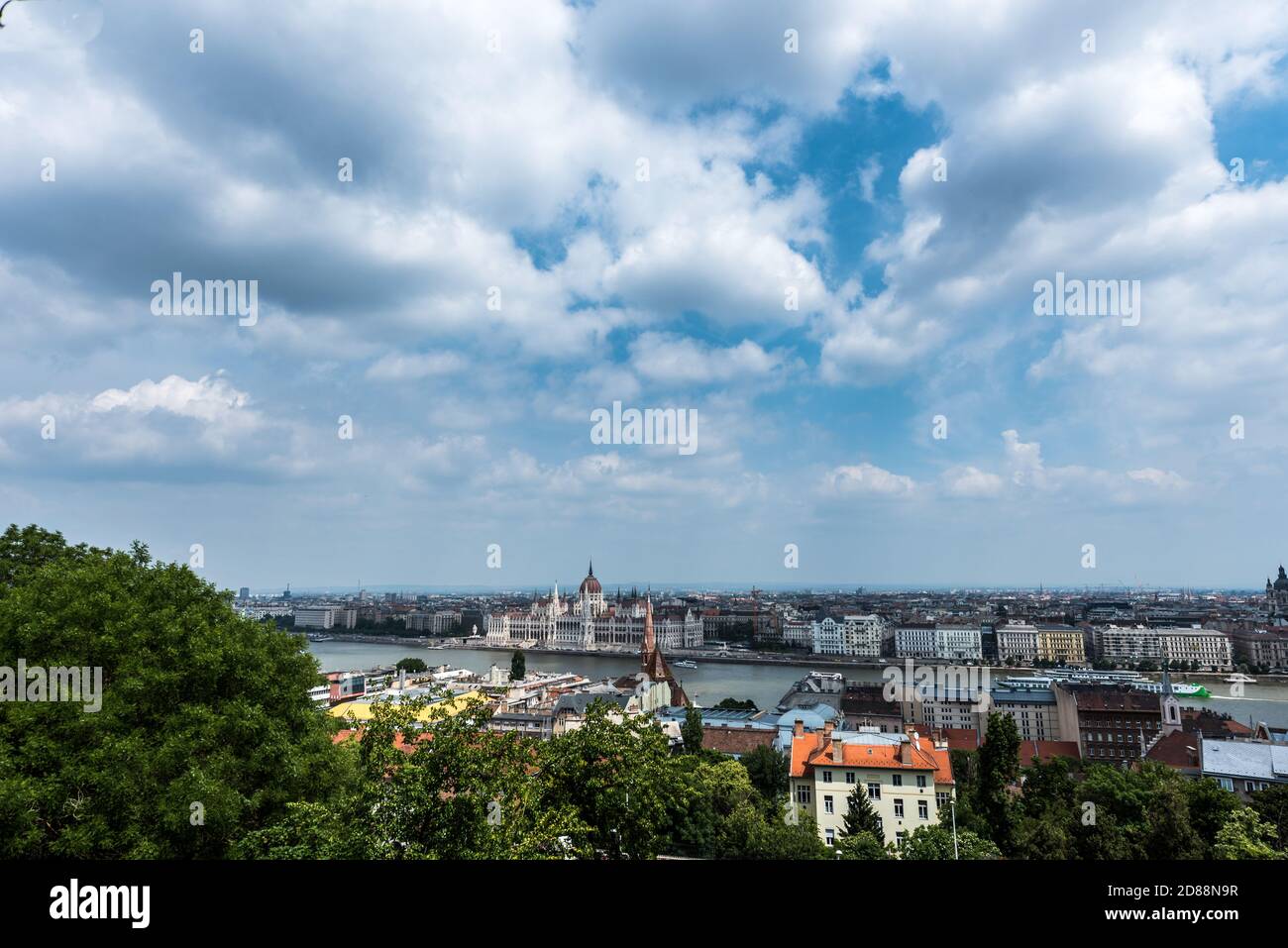 Panoramic view of Budapest Stock Photo
