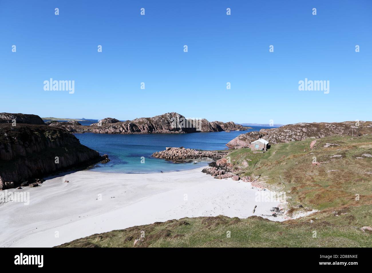 Tor More beach and the Bull Hole near Fionnphort on the Isle of Mull Stock Photo