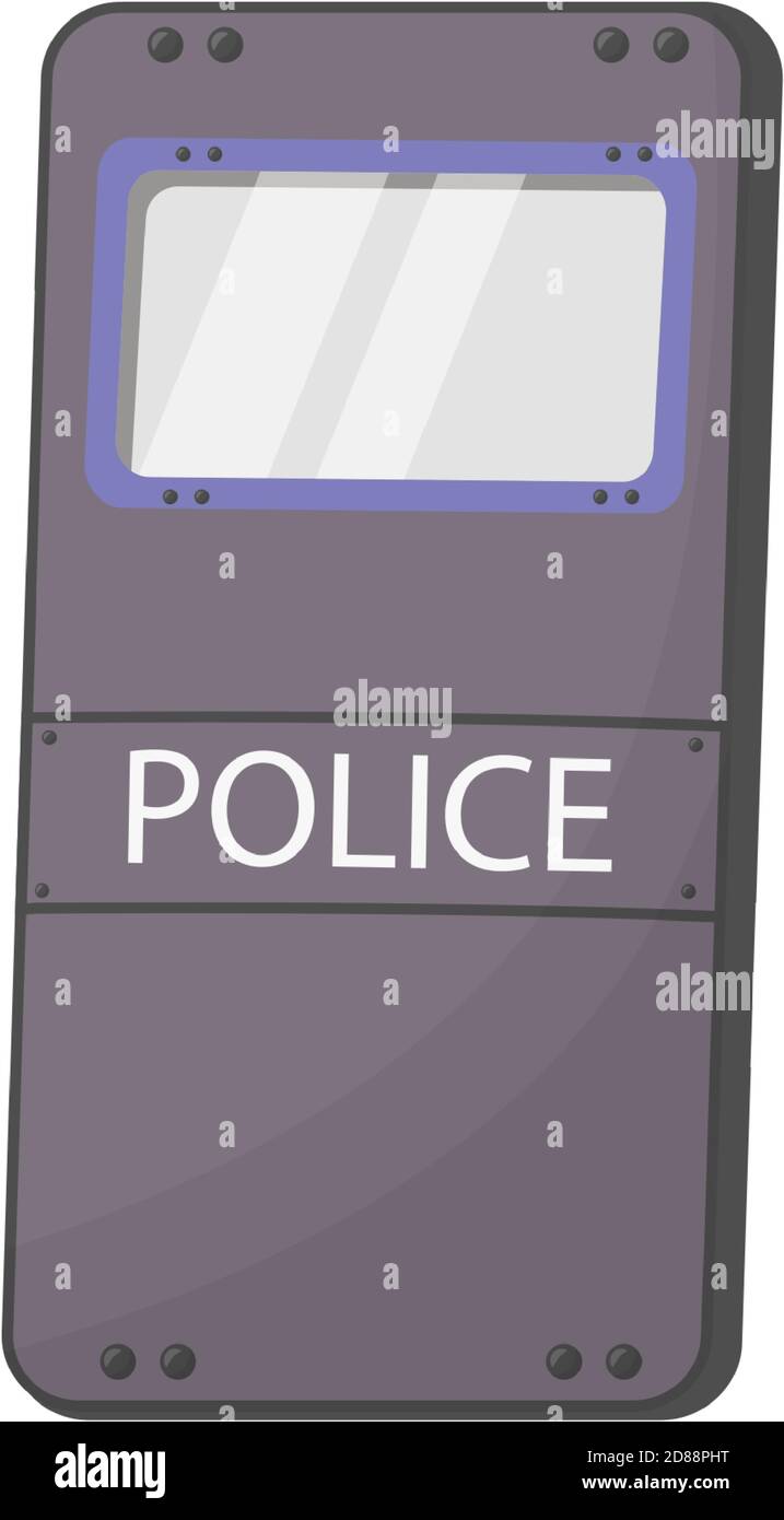 Police shield cartoon vector illustration Stock Vector