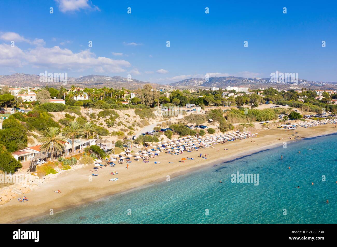 Aerial view of clear water at Coral Bay, Peyia, Cyprus Stock Photo Alamy