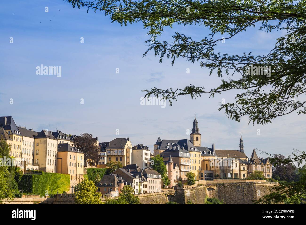 Luxembourg, Luxembourg City, The Corniche (Chemin de la Corniche) Stock Photo