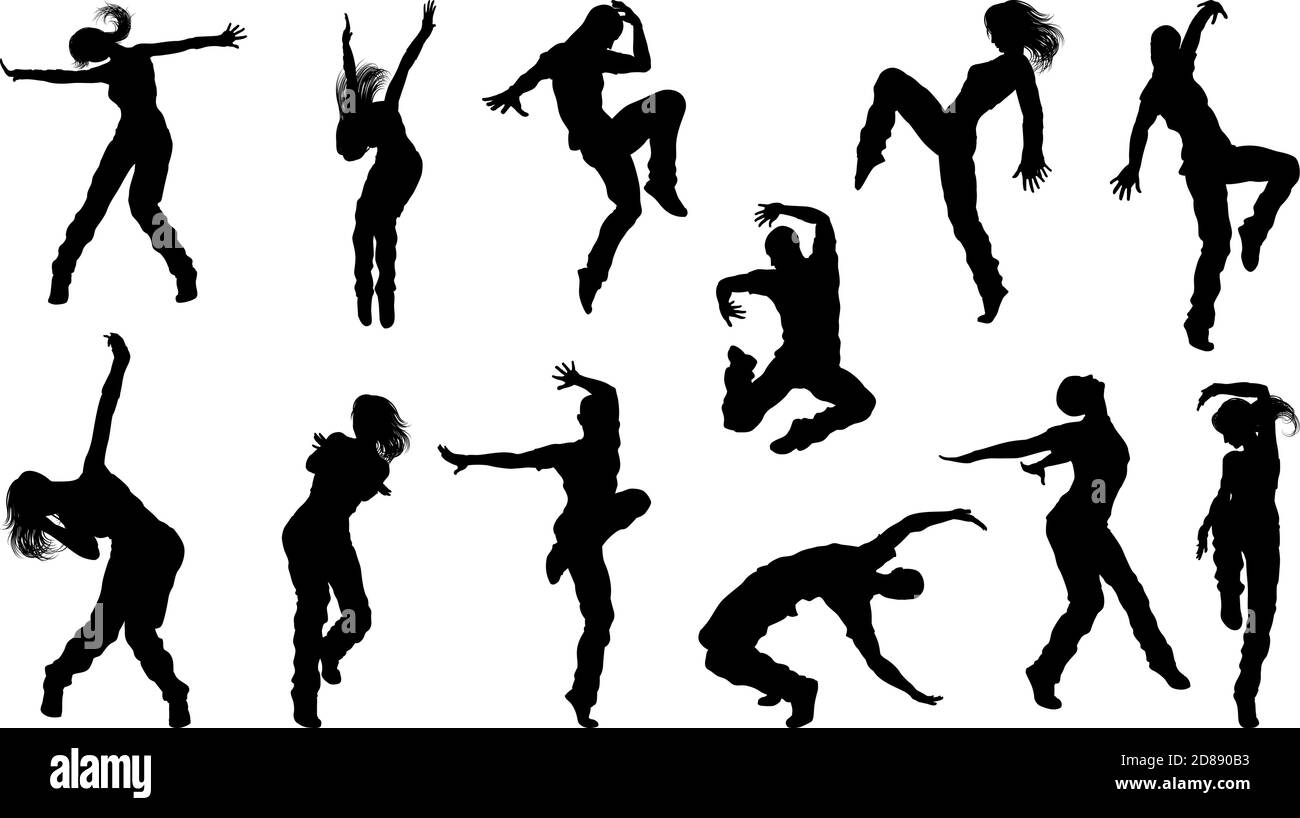 Street Dance Dancer Silhouettes Stock Vector Image & Art - Alamy