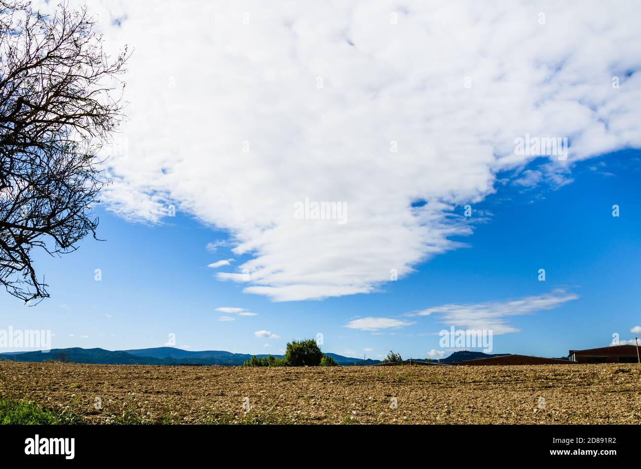 Natural landscape with blue sky and white clouds background Stock Photo ...