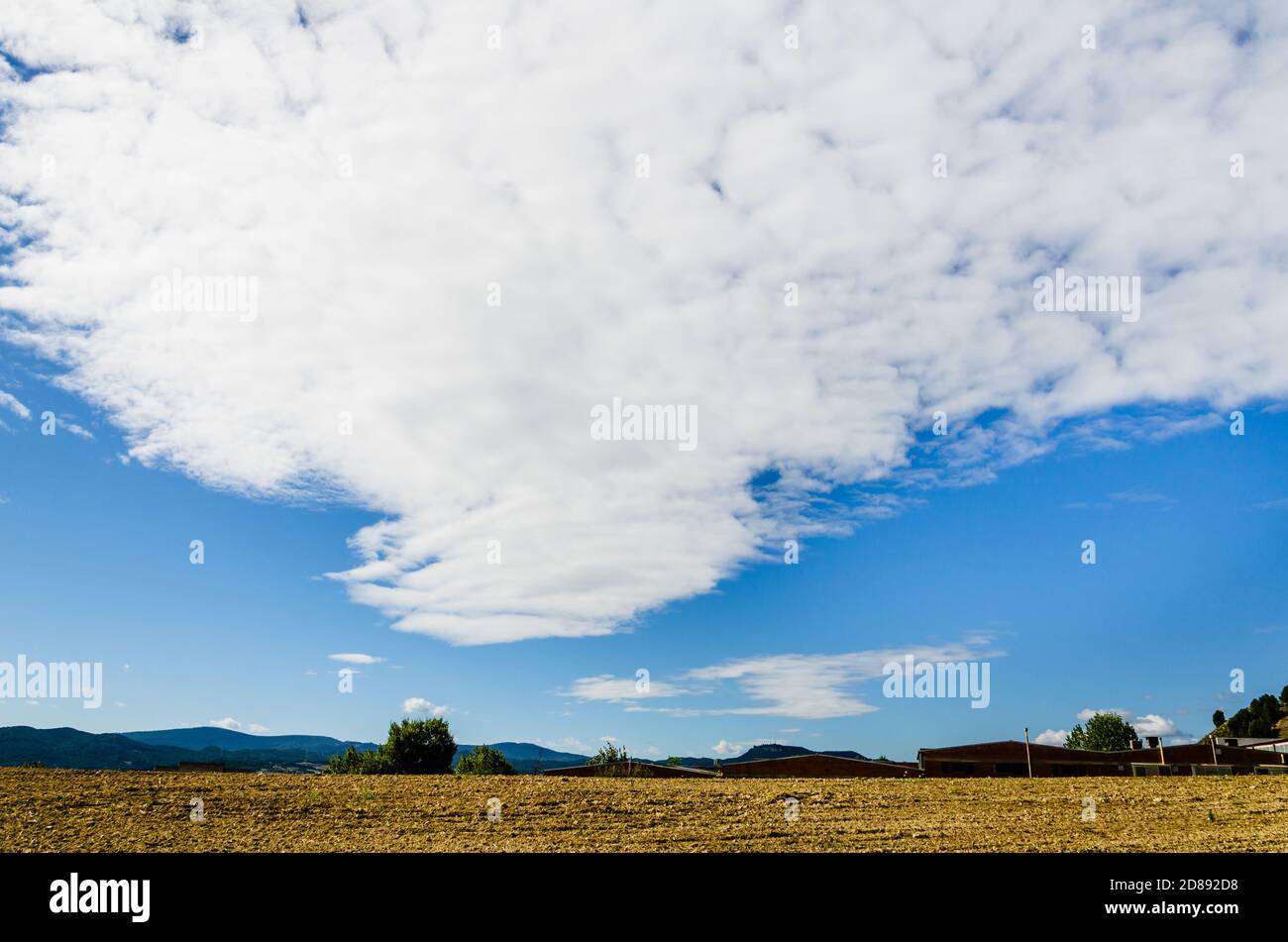 Natural landscape with blue sky and white clouds background Stock Photo ...
