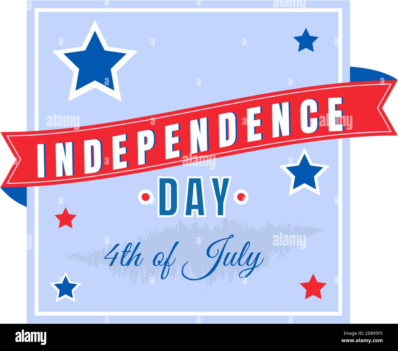 Fourth of July flat color vector badge Stock Vector