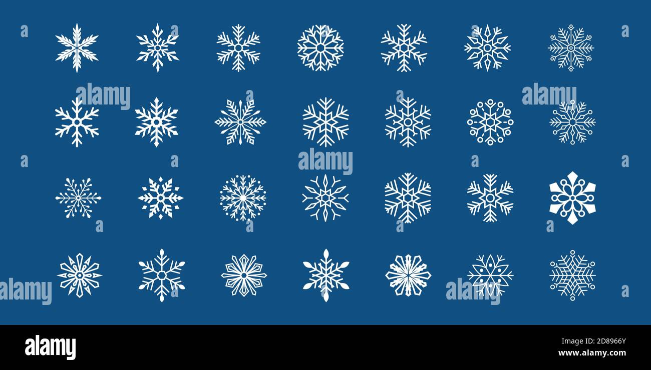 Set of snowflakes icons, vector illustration Stock Vector Image & Art ...