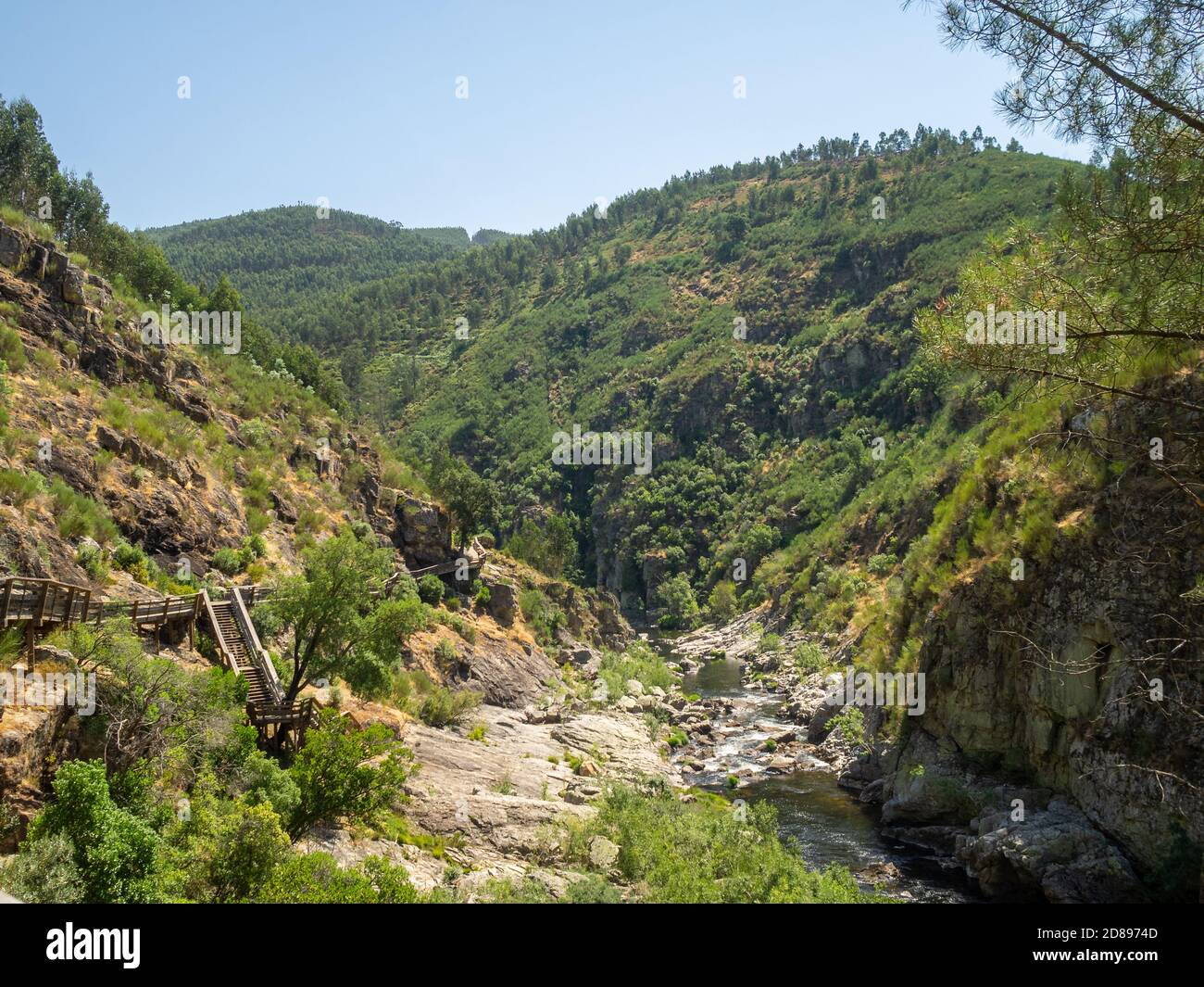 Wild river Paiva gorge landscape Stock Photo