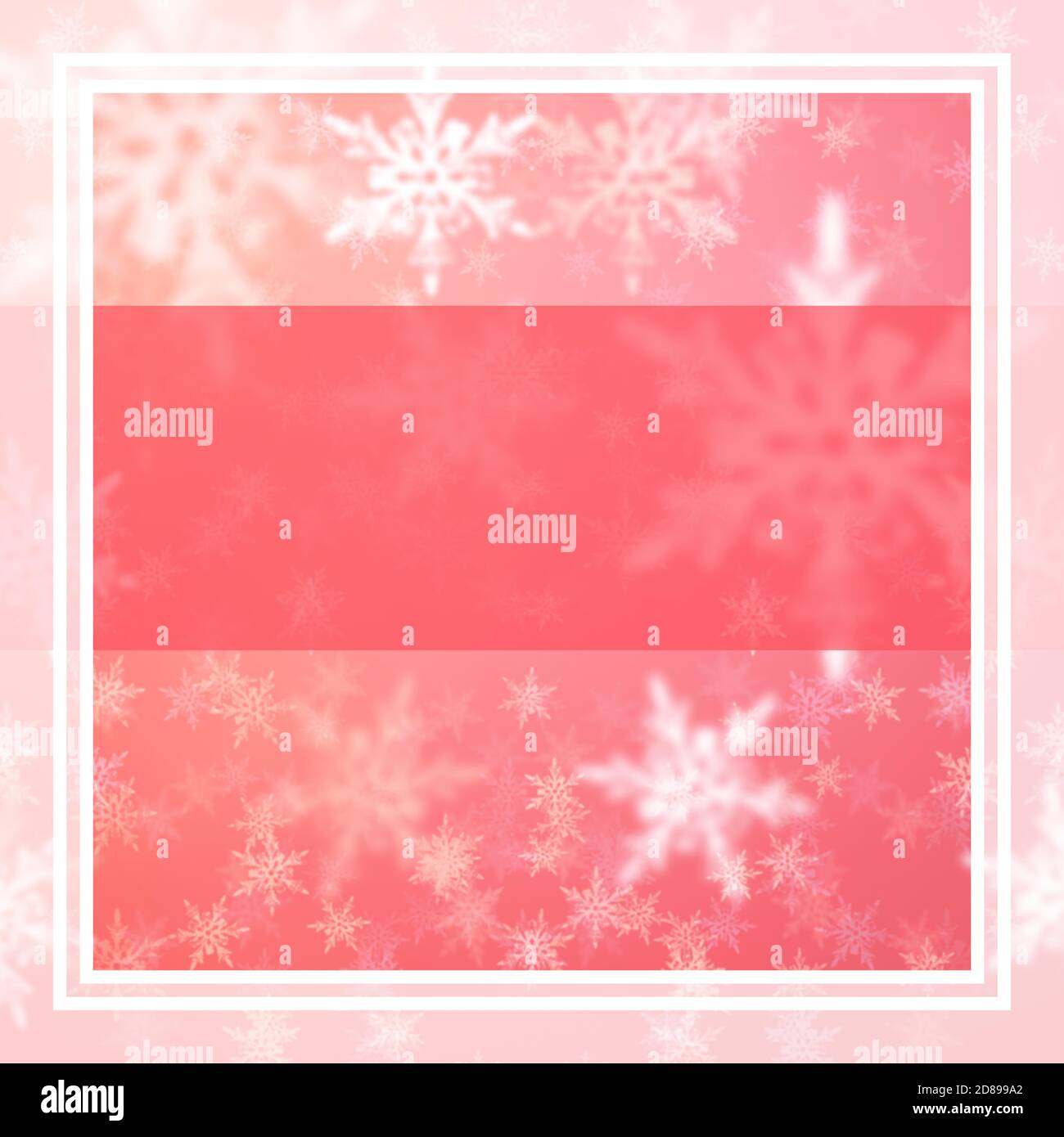 Winter snowflake abstract background with border and label. Stock Vector