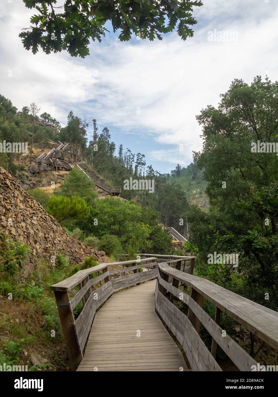 Passadiços do Paiva wooden walkway along the Paiva river Stock Photo