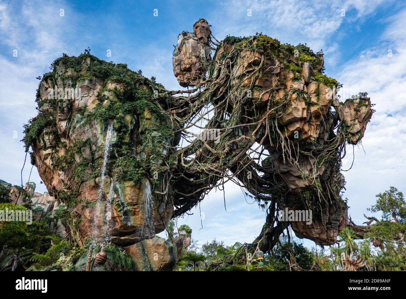 Giant rock islands defy gravity in Pandora – The World of Avatar at Animal Kingdom, Disney World, Florida Stock Photo