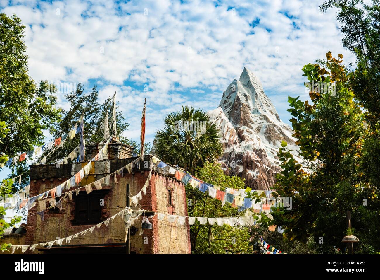 The peak of Expedition Everest - Legend of the Forbidden Mountain, Disney's Animal Kindom Theme Park, Florida Stock Photo