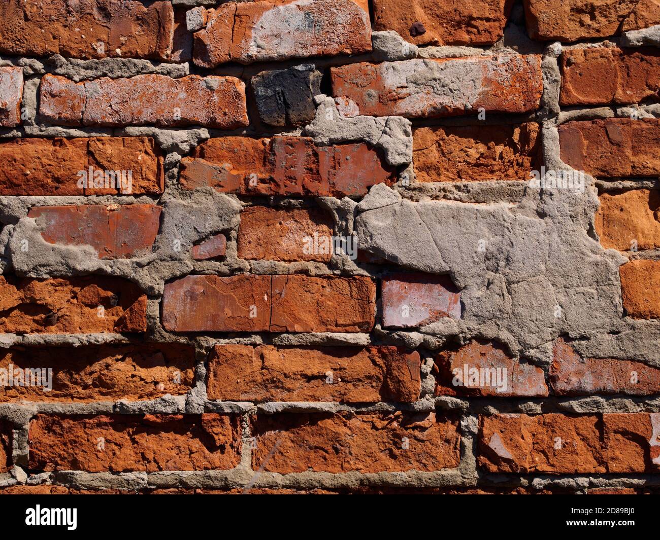 Red brick wall background texture Stock Photo
